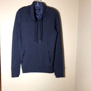 Hurley drawstring cowl neck sweatshirt Size M loose fitting Navy blue